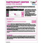 Participant Center How-To